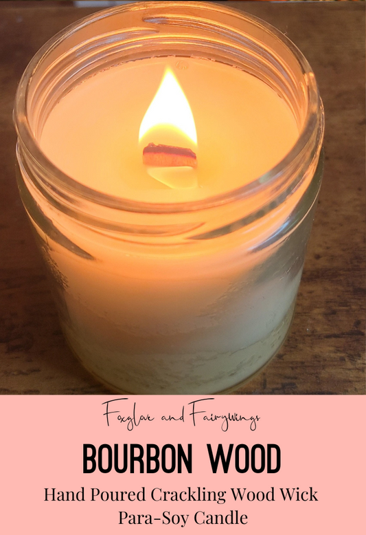 Hand Poured Para-Soy Candle - Bourbon Wood