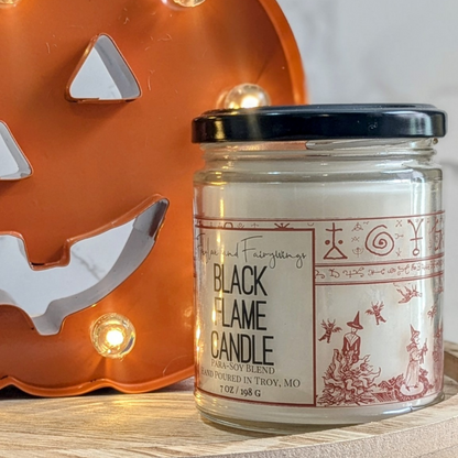 Hand Poured Para-Soy Candle - Black Flame Candle