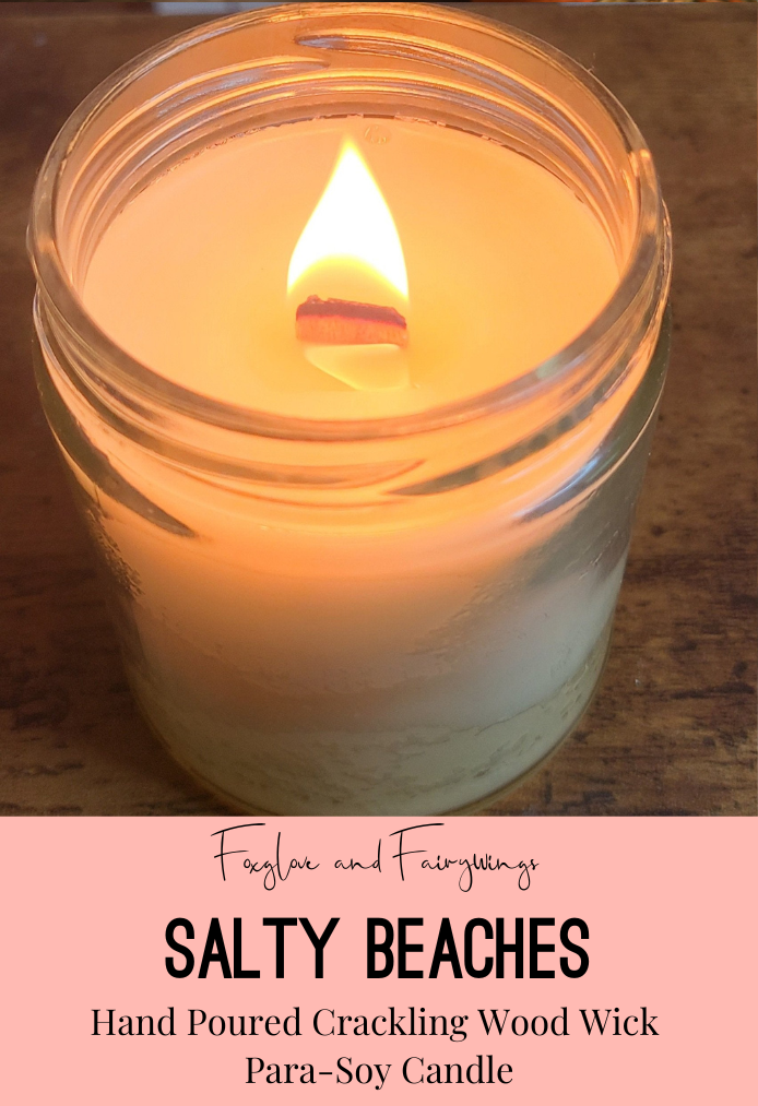 Hand Poured Para-Soy Candle - Salty Beaches – Foxglove and Fairywings