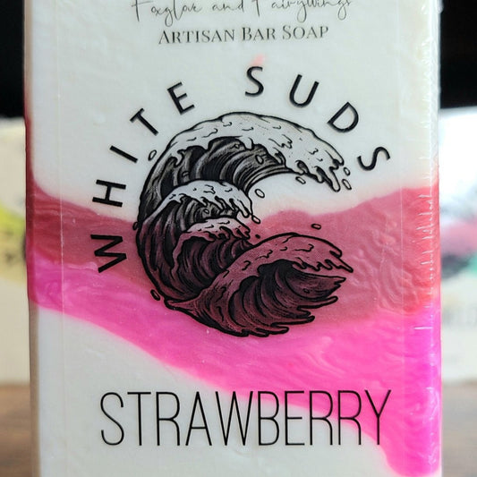 White Suds - Artisan Bar Soap - Strawberry