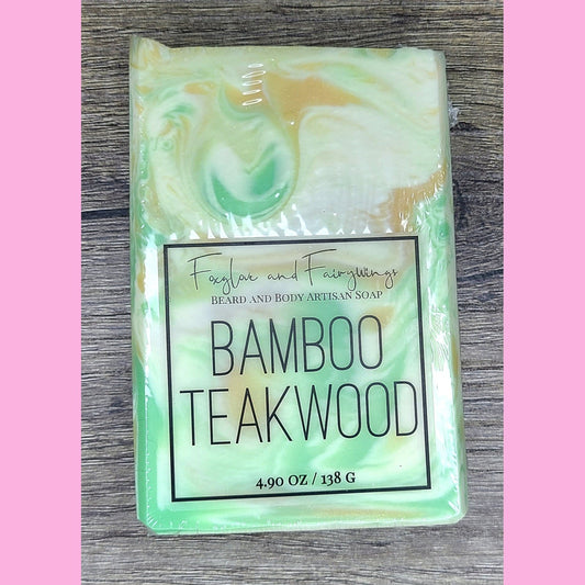 Beard and Body Bar Soap - Bamboo Teakwood